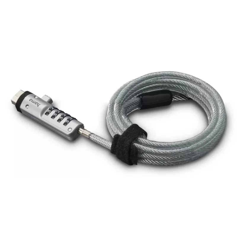 Hama USB kabelio užraktas Sidabrinis, Skaidrus 1,8 m
