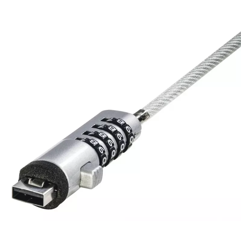 Hama USB kabelio užraktas Sidabrinis, Skaidrus 1,8 m