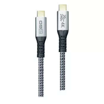 USB laidas 2GO 797514 USB 3.2 Gen 2x2 1,2 m USB C juoda sidabrinė