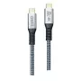 USB laidas 2GO 797514 USB 3.2 Gen 2x2 1,2 m USB C juoda sidabrinė