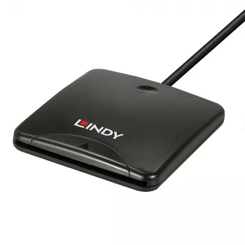 “Lindy” USB 2.0 išmaniųjų kortelių skaitytuvas, USB, juodas, 1,2 m, 480 MB/s, 2 metai, CE, Federalinė ryšių komisija (FCC), REACH, RoHS
