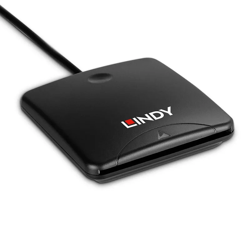 “Lindy” USB 2.0 išmaniųjų kortelių skaitytuvas, USB, juodas, 1,2 m, 480 MB/s, 2 metai, CE, Federalinė ryšių komisija (FCC), REACH, RoHS