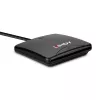 “Lindy” USB 2.0 išmaniųjų kortelių skaitytuvas, USB, juodas, 1,2 m, 480 MB/s, 2 metai, CE, Federalinė ryšių komisija (FCC), REACH, RoHS