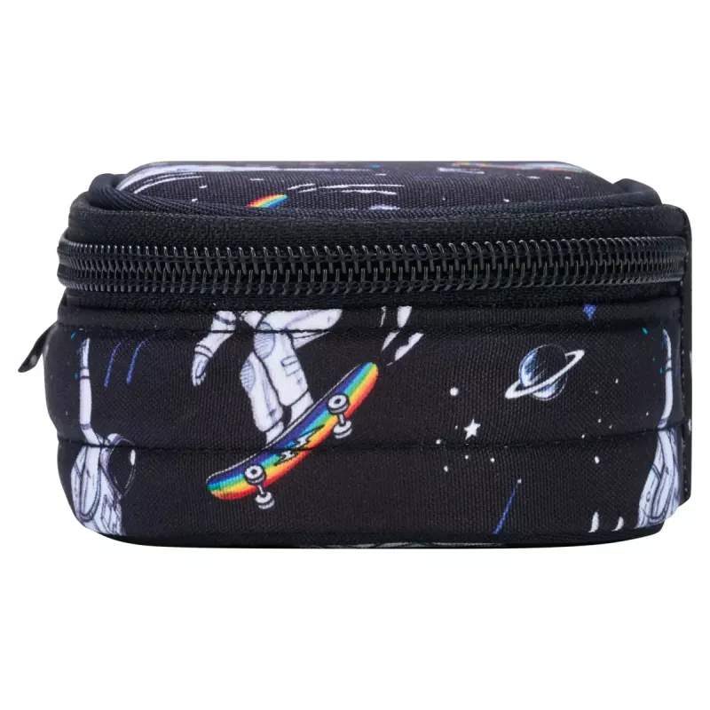 Herlitz Space Skater minkštas penalas iš poliesterio, tamsiai mėlynas baltas