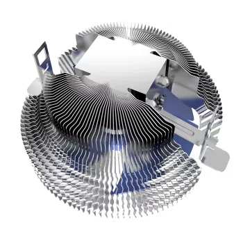Aušinimo komplektas PCCOOLER E90 viršutinio pūtimo CPU aušintuvas 8 cm 1000-2000 RPM hidraulinis guolis mėlynas