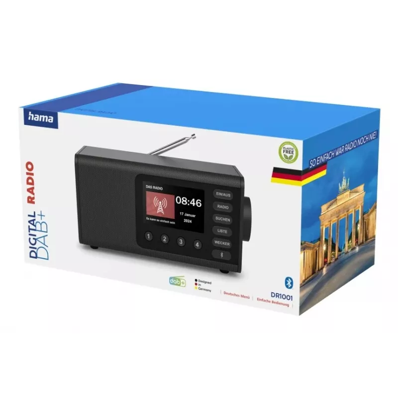 Asmeninis radijas Hama DR1001 Skaitmeninis DAB DAB+ FM 5W TFT Ekranas