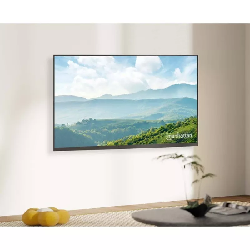 Manhattan Pivoting Wall Mount for TV & Monitors (Tilt and Swivel), For screens 13 inch to 27 inch, VESA compatibility: all between 75x75mm and 100x100mm - check the dimensions of the four mounting holes on back of screen to ensure it fits, Single Stud Bracket, Max 30kg