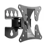 Manhattan Pivoting Wall Mount for TV & Monitors (Tilt and Swivel), For screens 13 inch to 27 inch, VESA compatibility: all between 75x75mm and 100x100mm - check the dimensions of the four mounting holes on back of screen to ensure it fits, Single Stud Bracket, Max 30kg