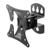 Manhattan Pivoting Wall Mount for TV & Monitors (Tilt and Swivel), For screens 13 inch to 27 inch, VESA compatibility: all between 75x75mm and 100x100mm - check the dimensions of the four mounting holes on back of screen to ensure it fits, Single Stud Bracket, Max 30kg