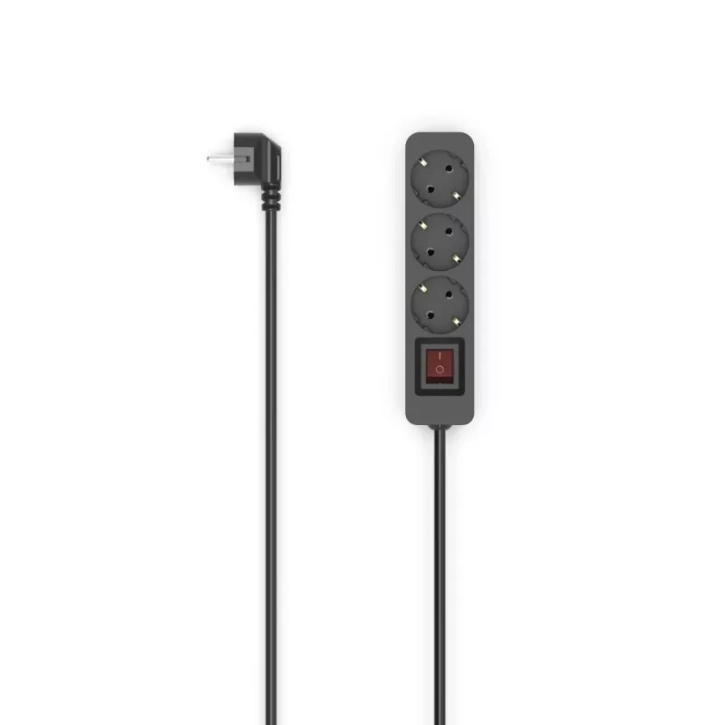 Hama 00223013 maitinimo ilgintuvas 1,4 m 3 kintamosios srovės lizdai (-ų) Vidaus Juoda