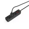 Hama 00223013 maitinimo ilgintuvas 1,4 m 3 kintamosios srovės lizdai (-ų) Vidaus Juoda