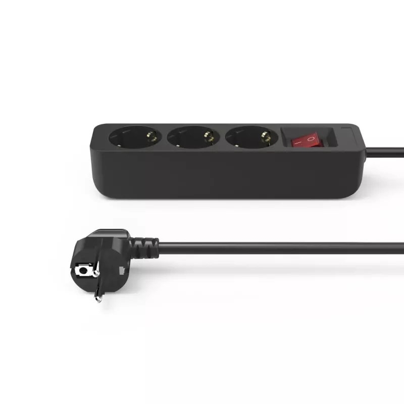 Hama 00223013 maitinimo ilgintuvas 1,4 m 3 kintamosios srovės lizdai (-ų) Vidaus Juoda