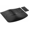 Klaviatūra HP 960 Ergonomic Wireless klaviatūra pilno dydžio 100% radijo dažnių belaidė + Bluetooth membraninė juoda namams