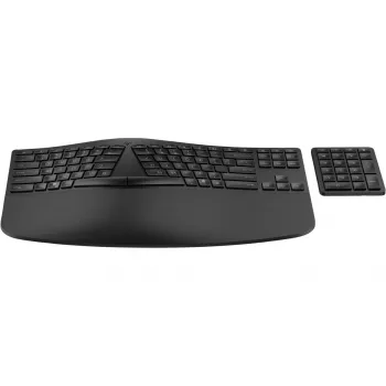 Klaviatūra HP 960 Ergonomic Wireless klaviatūra pilno dydžio 100% radijo dažnių belaidė + Bluetooth membraninė juoda namams