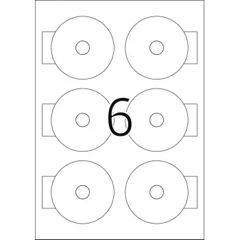 Lipnios etiketės HERMA CD Mini A4 Ø 78 mm