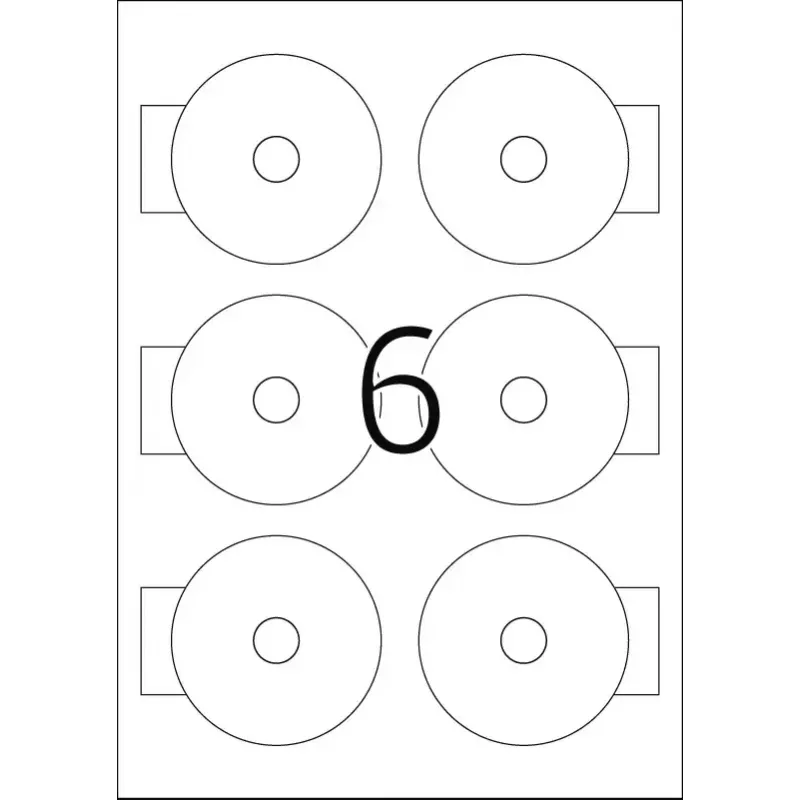 Lipnios etiketės HERMA CD Mini A4 Ø 78 mm