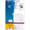 Etiketės HERMA ZIP diskeliams A4 59x50 mm baltas popierius matinis 375 vnt.