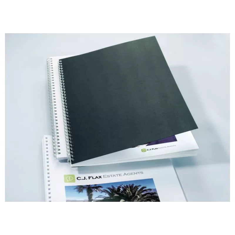 GBC LinenWeave įrišimo viršeliai 250 g/m² A4 juodi (100), A4, juoda, 100 lapų, 210 mm, 297 mm, 33 mm