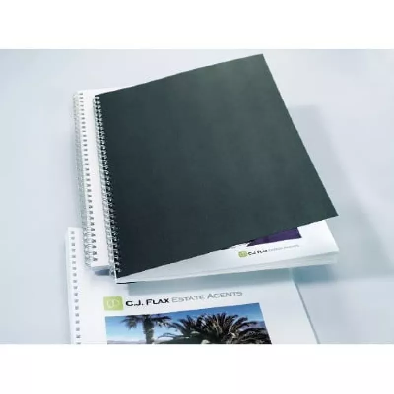 GBC LinenWeave įrišimo viršeliai 250 g/m² A4 juodi (100), A4, juoda, 100 lapų, 210 mm, 297 mm, 33 mm