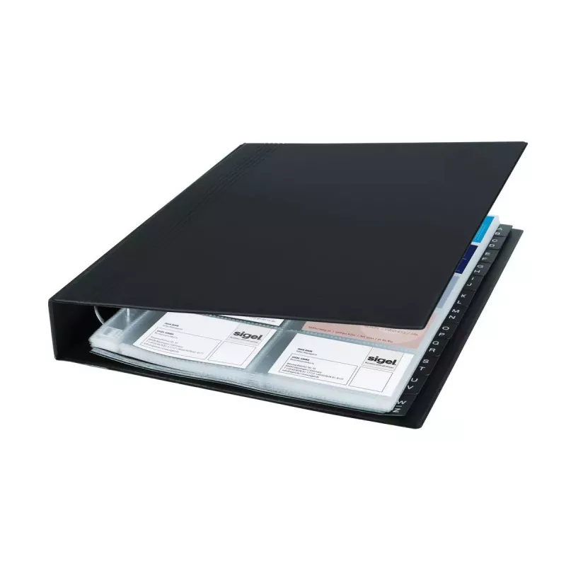 Vizitinių kortelių laikiklis Sigel VZ301 Plastikas Juodas