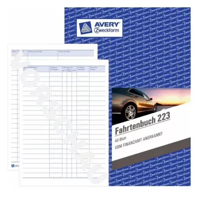 Administravimo knyga Avery 223 mėlyna balta