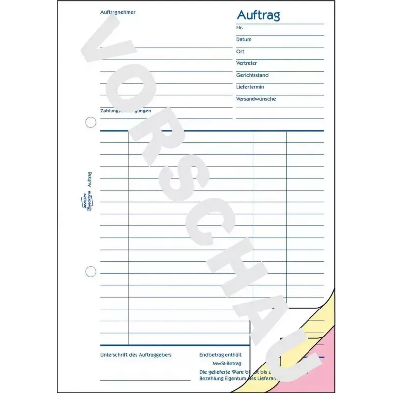 Apskaitos forma/knyga AVERY 1726 A5 40 puslapių