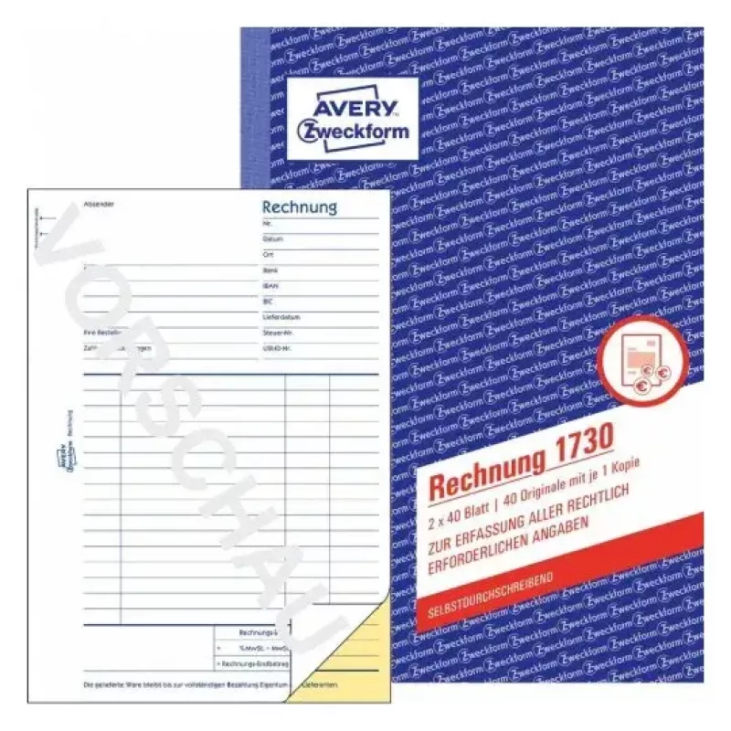 Verslo forma Avery 1730