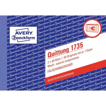 Apskaitos formų knyga A6 Avery 1735