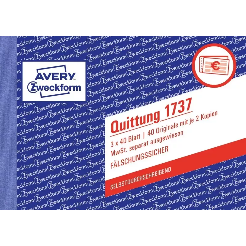 Apskaitos blankų knyga A6 Avery 1737