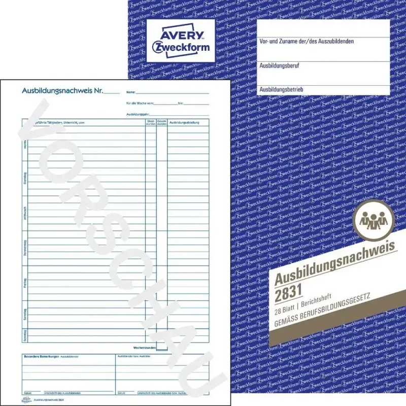 Savaitinis užrašų knygelė Avery 2831