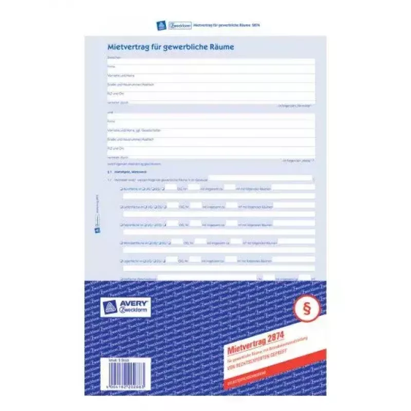 Avery 2874 registro popierius
