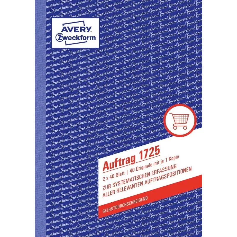 Apskaitos formos knyga AVERY 1721-5 A5 40 puslapių