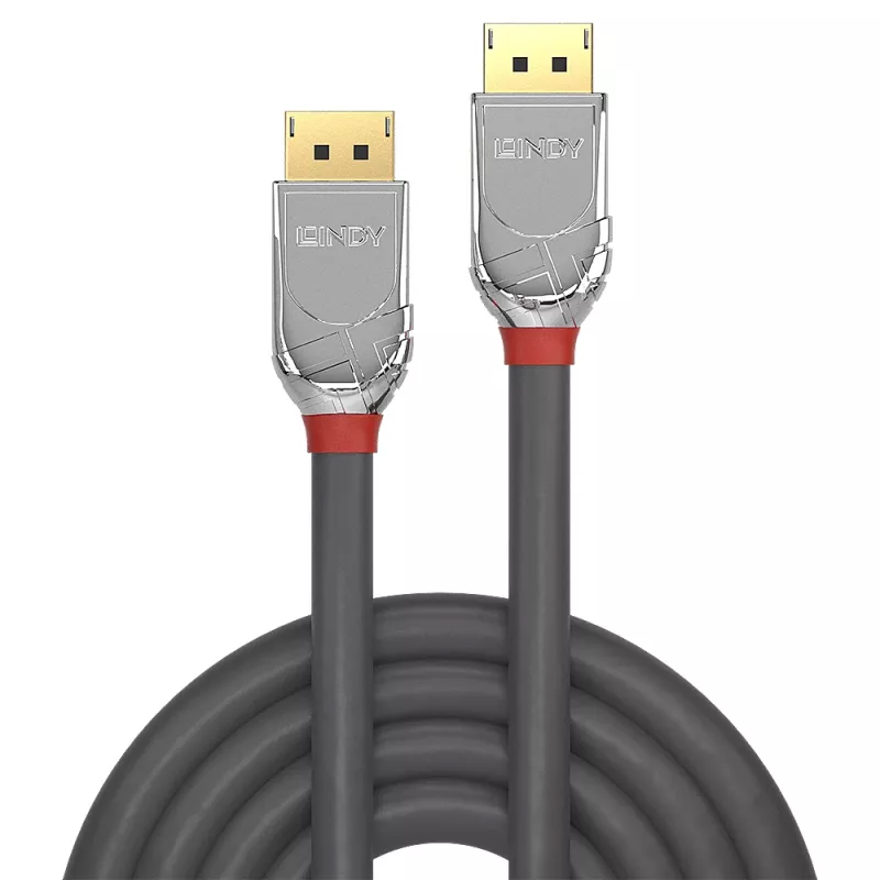 Lindy 0,5 m DisplayPort 1.4 laidas, Cromo Line, 0,5 m, DisplayPort, DisplayPort, Vyriška, Vyriška, 4096 x 2160 pikselių