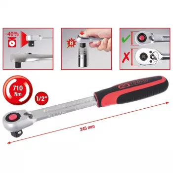 Raktas su reketu KS Tools 920.1290