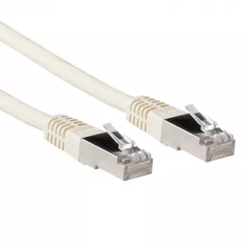 ACT 25 metrų Ivory LSZH SFTP CAT6A komutacinis kabelis su RJ45 jungtimis