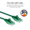 ACT Green 0,25 metro LSZH U/UTP CAT6 duomenų centro plonas pataisymo kabelis su apsaugotais RJ45 jungtimis