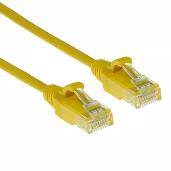 ACT geltonas 5 m LSZH U/UTP CAT6 duomenų centro plonas komutacinis kabelis su RJ45 jungtimis