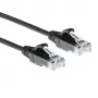 ACT juodas 3 metrų LSZH U/UTP CAT6 duomenų centro plonas komutacinis kabelis su RJ45 jungtimis