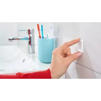 Rankšluosčių kabliukas TESA 57072-00000, vidaus, balti, 3 vnt.