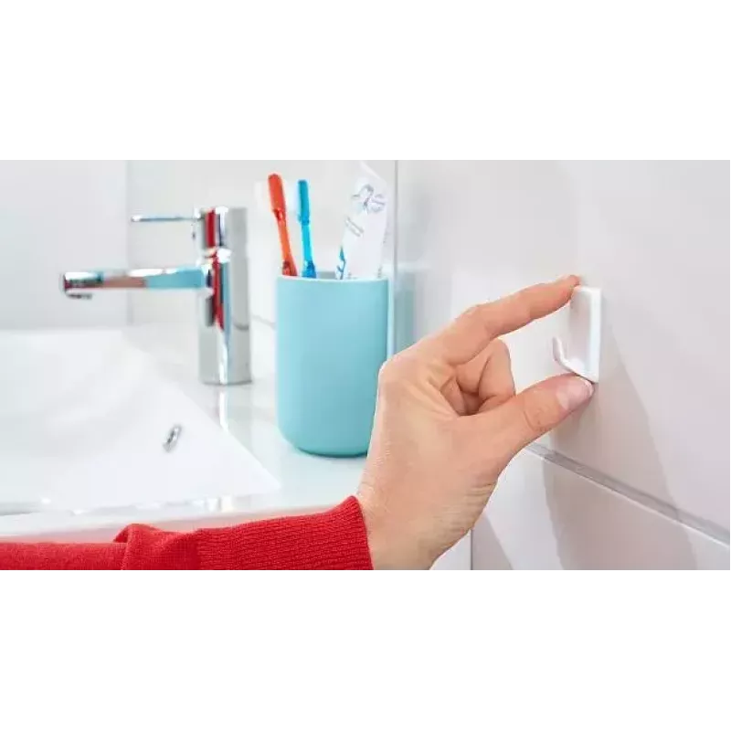 Rankšluosčių kabliukas TESA 57072-00000, vidaus, balti, 3 vnt.