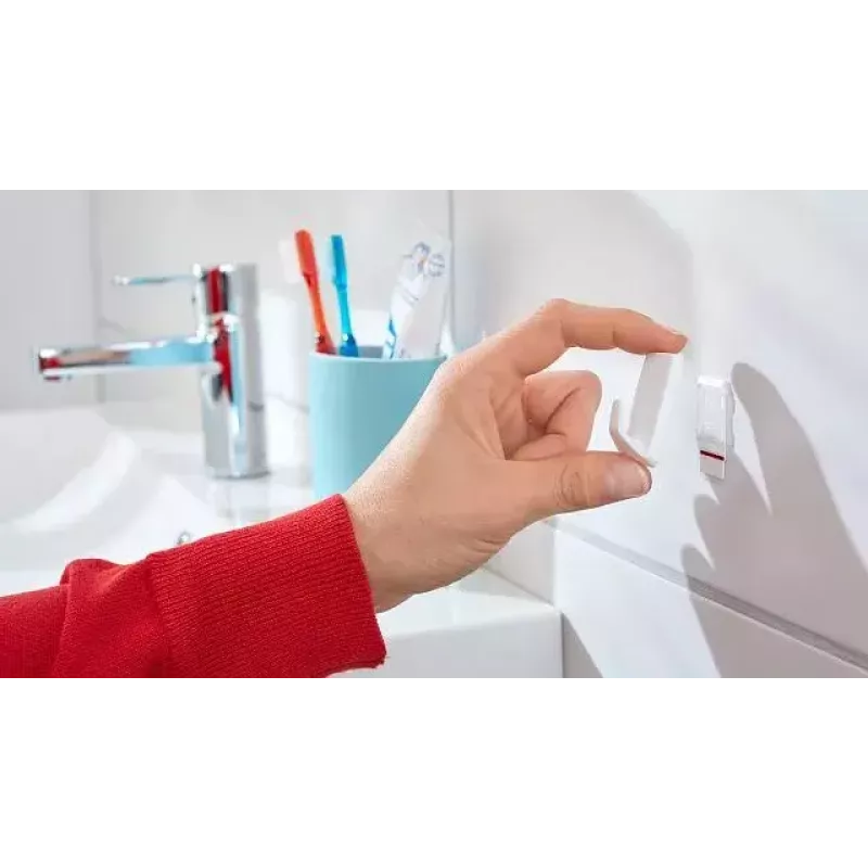 Rankšluosčių kabliukas TESA 57072-00000, vidaus, balti, 3 vnt.