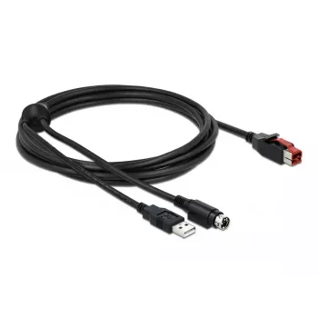 PoweredUSB kabelis DeLOCK 85942 3m USB Type-A Mini-DIN 3 pin