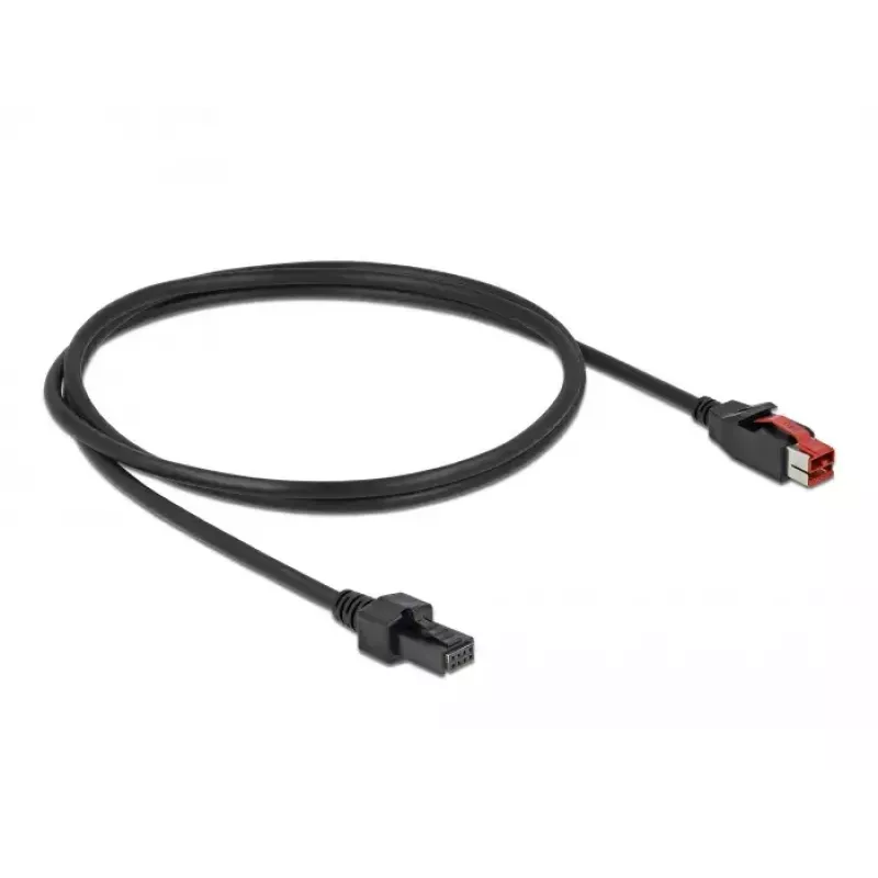 Maitinamas USB laidas DeLOCK 85950 24 V į 2 x 4 kaiščiai, kištukas, 1 m