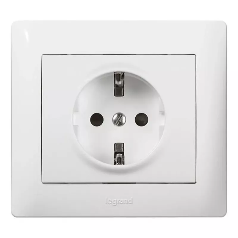 Kištukinis lizdas Legrand Galea Ultra — Modelis 771063, baltos spalvos apdaila