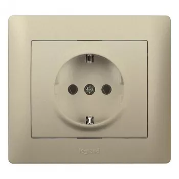Kištukinis lizdas F tipo Legrand 771462 Smėlio spalvos 250V 16A