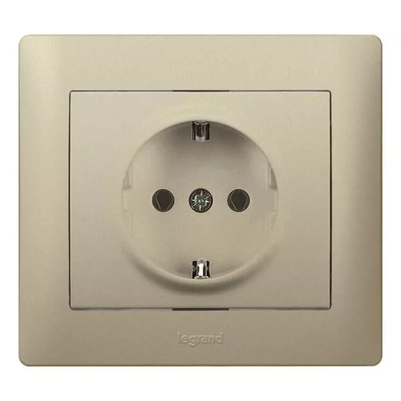 Kištukinis lizdas F tipo Legrand 771462 Smėlio spalvos 250V 16A