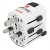 Hama World Travel Pro maitinimo kištuko adapteris universalus Type F baltas