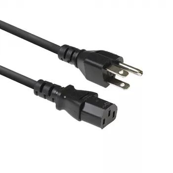 ACT maitinimo laidas JAV kištukas - C13 juodas 1,8 m, 1,8 m, maitinimo kištuko tipas A, C13 jungtis, 120 V, 10 A