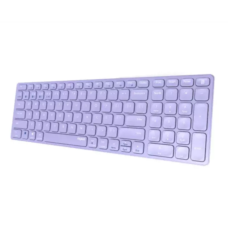 Belaidė klaviatūra Rapoo E9700M QWERTZ vokiška alyvinė RF Bluetooth