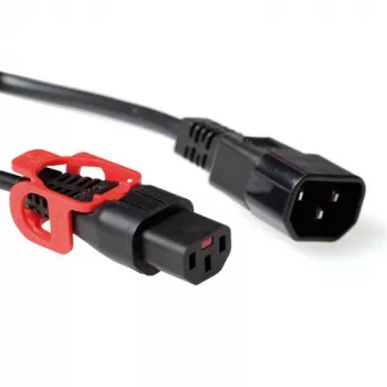 ACT maitinimo laidas C13 IEC Lock+ - C14 juodas 0,5 m, PC1524